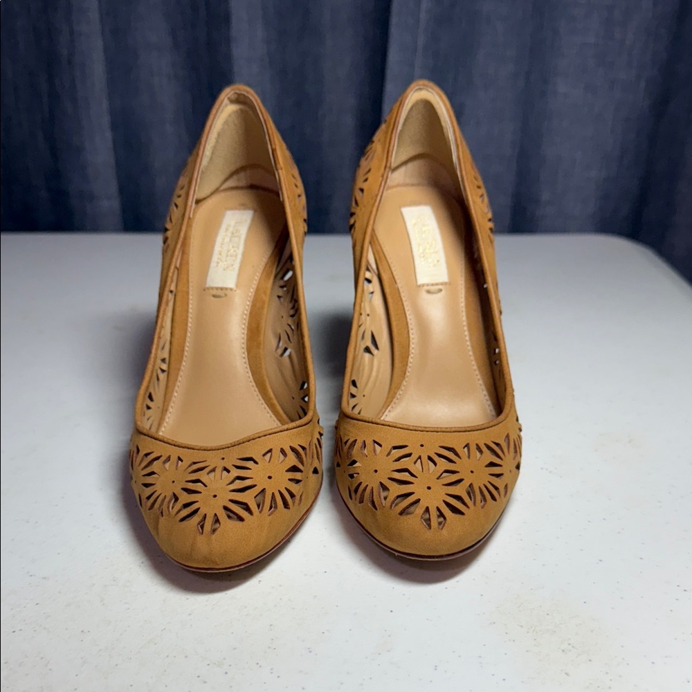 Lauren by Ralph Lauren Tan Cutout Heels